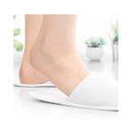 Ciabatte monouso, Pantofole in spugna sintetica chiuse, Ciabattine bianche, per Hotel, SPA, Centri benessere, confezione da 10 Paia, bianco