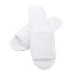 Ciabatte monouso Aperte, Pantofole in spugna sintetica chiuse, Ciabattine bianche, per Hotel, SPA, Centri benessere, confezione da 10 Paia, bianco