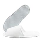 Ciabatte monouso Aperte, Pantofole in spugna sintetica chiuse, Ciabattine bianche, per Hotel, SPA, Centri benessere, confezione da 10 Paia, bianco