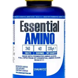 YAMAMOTO NUTRITION Essential AMINO 240 Compresse, Integratore di Amminoacidi Essenziali Fermentati EAA e Ramificati BCAA 2:1:1, Integratore per Sportivi