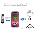 Bague LED pour selfies, 26 cm, lumière réglable et couleurs, trépieds, avec télécommande
