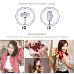 Bague LED pour selfies, 26 cm, lumière réglable et couleurs, trépieds, avec télécommande
