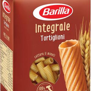 Pâtes tortiglioni complètes Barilla, à base de semoule entière de blé dur, 500 g.