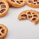 Vollkorntörtchen mit roter Fruchtkonfitüre, zum Frühstück und als süßer Snack, 6 Törtchen