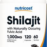 Nutricost Shilajit 1 000 mg – 120 Kapseln | Kraftvolles Ayurvedisches Supplement mit Fulvinsäure