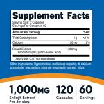 Nutricost Shilajit 1 000 mg – 120 Kapseln | Kraftvolles Ayurvedisches Supplement mit Fulvinsäure