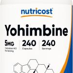 Nutricost Yohimbine HCl 5 mg – 240 Capsule | Integratore Naturale Termogenico ed Energetico