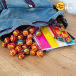 Chupa Chups, Packung mit 150 Stück, verschiedene Geschmacksrichtungen, Erdbeere, Sahne-Brombeere, Vanille, Cola, Himbeere, Kirsche, Orange