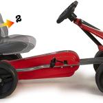 Go-Kart avec pédales pour enfants, Feber, rouge et noir