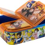Porta merenda DRAGON BALL, con 3 scomparti, per bambini, contenitore per alimenti
