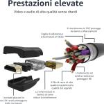 Cavo HDMI 4K da 3 m, alta velocità con Ethernet 18 Gbps, 4K@60 Hz, 2160p, Nero