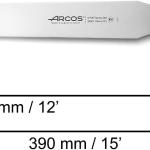 Arcos Serie Universal, Spatola Cucina, Lama Acciaio Inossidabile NITRUM 300 mm, Manico Polioxymetilene (POM), Colore Nero