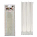 Stick silicone pistola a caldo, 9 bastoncini di colla a caldo trasparenti 6.8 x185 mm, trasparente, Pincello