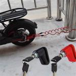 Blocco Antifurto per Monopattino Elettrico, Blocco Freni a Disco con Filo d'Acciaio