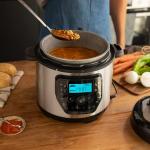 Pentola programmabile con friggitrice ad aria e bilancia, Olla GM H Deluxe Fry, robot da cucina multifunzione, 6 litri,