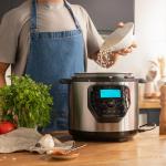 Pentola programmabile con friggitrice ad aria e bilancia, Olla GM H Deluxe Fry, robot da cucina multifunzione, 6 litri,