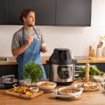 Pentola programmabile con friggitrice ad aria e bilancia, Olla GM H Deluxe Fry, robot da cucina multifunzione, 6 litri,