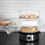 Vaporiera Cecotec, Vapovita 3000, Steamer Elettrico in Acciaio Inox, 800 W, 3 contenitori, 9 Litri, Alluminio