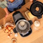 Robot da cucina multifunzione Mambo Touch 1600 W, 37 funzioni, touch TFT, ricettario integrato, 3.3 litri, APP, bilancia e caraffa in acciaio inox