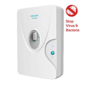 Generatore di ozono 2 in 1 e ionizzatore per aria, acqua e cibo, rimuove virus, Cecotec