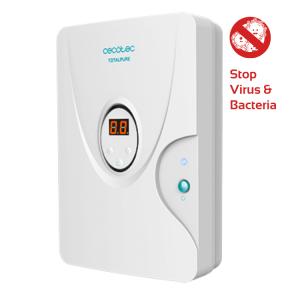 Generatore di ozono, 10W, 2 in 1 e ionizzatore per aria, acqua e cibo, rimuove virus, Cecotec