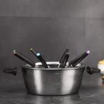 Set per fonduta elettrico in acciaio inossidabile, 1000 W, 8 forchette, perfetto per formaggio, cioccolato e olio, Cecotec