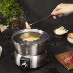 Set per fonduta elettrico in acciaio inossidabile, 1000 W, 8 forchette, perfetto per formaggio, cioccolato e olio, Cecotec