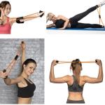 Bande Elastiche Elastici Fitness Set di 5 Fasce di Resistenza di Palestra in Casa