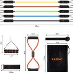 Bande Elastiche Elastici Fitness Set di 5 Fasce di Resistenza di Palestra in Casa