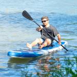 Stand Up Paddling gonfiabile Kaddle InnovaGoods, Tavola da Paddle, completo di sedile, remi, pompa, borsa, 10.5', 320 x 82 x 15 cm