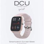 Smartwatch quadrato, curved glass, con cardiofrequenzimetro e monitoraggio della pressione
