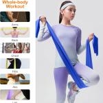 Fasce elastiche fitness [set da 4] 1,8 m, fasce elastiche con 4 livelli di resistenza per allenamento della forza, yoga, pilates