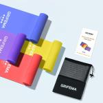 Fasce elastiche fitness [set da 4] 1,8 m, fasce elastiche con 4 livelli di resistenza per allenamento della forza, yoga, pilates