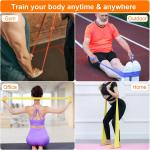 Fasce elastiche fitness [set da 4] 1,8 m, fasce elastiche con 4 livelli di resistenza per allenamento della forza, yoga, pilates