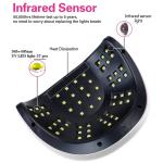 Lampada LED 256W, manicure, ricostruzione unghie, luce UV, display digitale, professionale