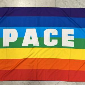 Bandiera della Pace, 100 x140 cm, con asola qualità superiore