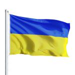 Bandiera Ucraina, 150x90 cm, con asole per asta, blu e giallo