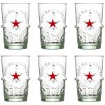 Bicchieri di Birra 25 cl / 250 ml, Set da 6 Bicchieri di Alta Qualità, Heineken Silver