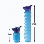 Bottiglia portatile per urina, urinatoio, pipi, da viaggio, vasino per urina con imbuto per uomo unisex donna bambini, colore blu