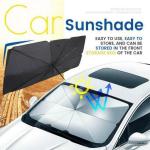 Ombrello parasole per Auto, parasole parabrezza anteriore, pieghevole, 140 x 79 cm, nero