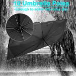 Ombrello parasole per Auto, parasole parabrezza anteriore, pieghevole, 140 x 79 cm, nero