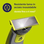 Philips OneBlade 360, set ada 2 lame, per OneBlade QP410/50 in acciaio inossidabile, resistente, per radere, regolare e rifinire, modello QP410/50