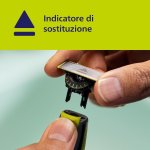 Philips OneBlade 360, set ada 2 lame, per OneBlade QP410/50 in acciaio inossidabile, resistente, per radere, regolare e rifinire, modello QP410/50