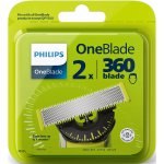 Philips OneBlade 360, set ada 2 lame, per OneBlade QP410/50 in acciaio inossidabile, resistente, per radere, regolare e rifinire, modello QP410/50