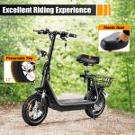 BOGIST Honey whale M5 Pro con pneumatici da 12 pollici, motore da 500W 11Ah, monopattino elettrico pieghevole con sedile e portapacchi