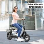 BOGIST Honey whale M5 Pro con pneumatici da 12 pollici, motore da 500W 11Ah, monopattino elettrico pieghevole con sedile e portapacchi