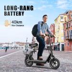 BOGIST Honey whale M5 Pro con pneumatici da 12 pollici, motore da 500W 11Ah, monopattino elettrico pieghevole con sedile e portapacchi