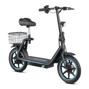 Bogist Honey whale M5 Elite Zima Blu con pneumatici da 14 pollici, motore da 500W 11Ah, monopattino elettrico pieghevole con sedile e portapacchi