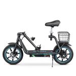 Bogist Honey whale M5 Elite Zima Blu con pneumatici da 14 pollici, motore da 500W 11Ah, monopattino elettrico pieghevole con sedile e portapacchi