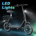 Bogist Honey whale M5 Elite Zima Blu con pneumatici da 14 pollici, motore da 500W 11Ah, monopattino elettrico pieghevole con sedile e portapacchi